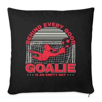 Gardien de but de soccer Gardien de but de soccer Entraîneur de fans - Housse de coussin décorative 45 x 45 cm - noir - Devant