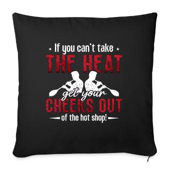 Glassblowing If You Can't Take The Heat Glass Art - Sofa pillowcase 17,3'' x 17,3'' (45 x 45 cm) - black - Front