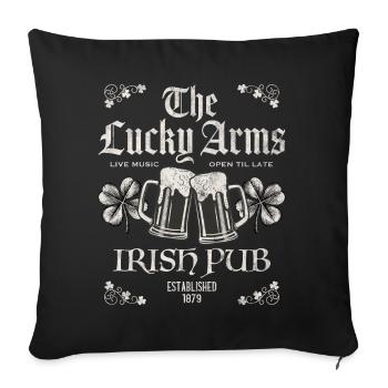 Lucky Arms Irish Pub - Sofa pillowcase 17,3'' x 17,3'' (45 x 45 cm) - black - Front