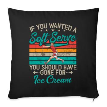 Badminton Funny Saying Men's Badminton Design - Sofa pillowcase 17,3'' x 17,3'' (45 x 45 cm) - black - Front
