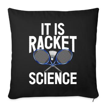 Badminton Funny Saying Men's Badminton Design - Sofa pillowcase 17,3'' x 17,3'' (45 x 45 cm) - black - Front
