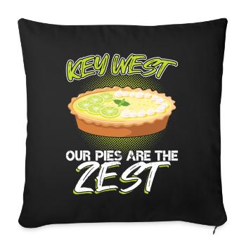 Key West - Our Pies Are The Zest - Sofa pillowcase 17,3'' x 17,3'' (45 x 45 cm) - black - Front