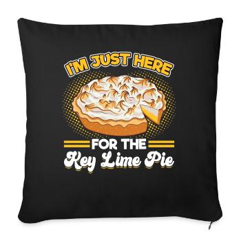 Je suis juste ici pour la Key Lime Pie - Housse de coussin décorative 45 x 45 cm - noir - Devant