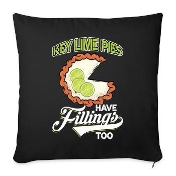 Key Lime Pies Have Fillings Too - Sofa pillowcase 17,3'' x 17,3'' (45 x 45 cm) - black - Front