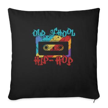 Old School Hip-Hop Music Genre Rap - Sofa pillowcase 17,3'' x 17,3'' (45 x 45 cm) - black - Front