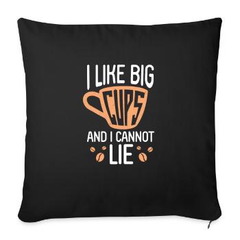 Coffee Caffeine Espresso Barista Gift - Sofa pillowcase 17,3'' x 17,3'' (45 x 45 cm) - black - Front