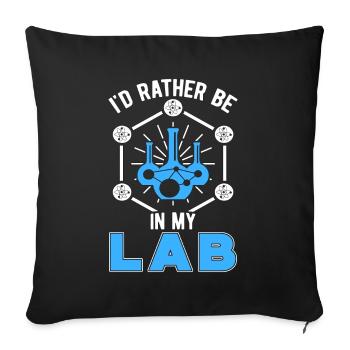 Labor Labortechniker Wissenschaft Chemie Geschenk - Sofakissenbezug 45 x 45 cm - Schwarz - Vorne