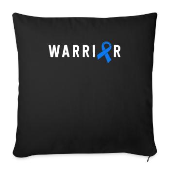 ALS Warrior Men Dad Father Lou Gehrigs Blue - Sofa pillowcase 17,3'' x 17,3'' (45 x 45 cm) - black - Front