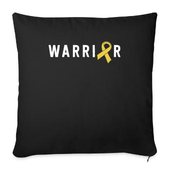 Childhood Cancer Warrior Boys Men Gold Ribbon - Sofa pillowcase 17,3'' x 17,3'' (45 x 45 cm) - black - Front