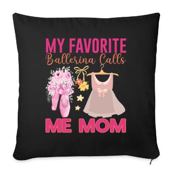 Ballet Dancer Ballerina Ballet - Sofa pillowcase 17,3'' x 17,3'' (45 x 45 cm) - black - Front
