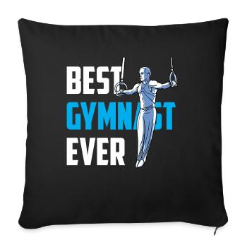 Meilleur gymnaste de tous les temps Gymnaste Gymnastique - Housse de coussin décorative 45 x 45 cm - noir - Devant