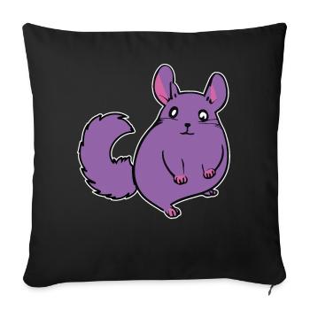 20230115 01T Chinchilla Chonk - Housse de coussin décorative 45 x 45 cm - noir - Devant