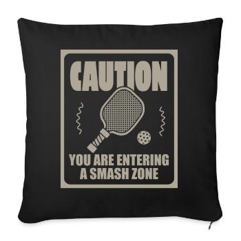 Pickleball masculin Sports Funny Pickleball Design - Housse de coussin décorative 45 x 45 cm - noir - Devant