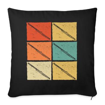 Flûtiste Flûtiste - Housse de coussin décorative 45 x 45 cm - noir - Devant
