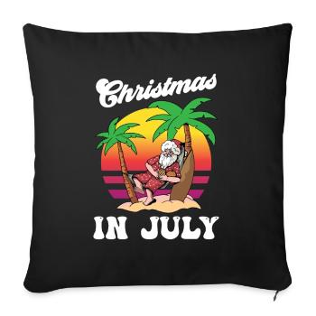 Weihnachten Im Juli Christmas In July Humor Santa - Sofa pillowcase 17,3'' x 17,3'' (45 x 45 cm) - black - Front