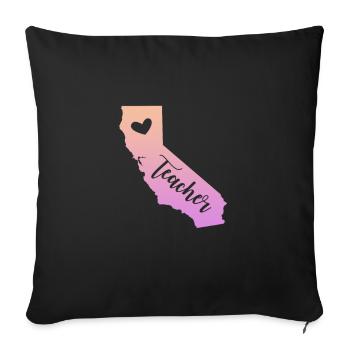 Californie - Housse de coussin décorative 45 x 45 cm - noir - Devant