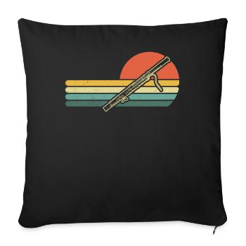 Bassoon Bassoon Bassoon Player Bassoonist - Sofa pillowcase 17,3'' x 17,3'' (45 x 45 cm) - black - Front