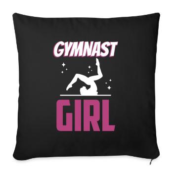 Gymnast Gymnast Girls Gymnastics Gymnastics - Sofa pillowcase 17,3'' x 17,3'' (45 x 45 cm) - black - Front
