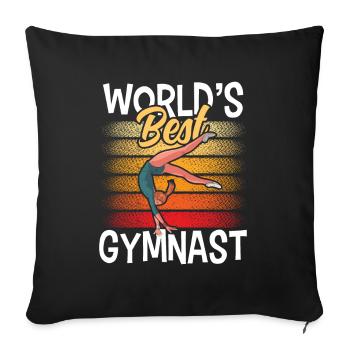 The best gymnast in the world Gymnast Gymnastics - Sofa pillowcase 17,3'' x 17,3'' (45 x 45 cm) - black - Front