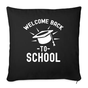 Welcome back to school Teachers Back to school - Sofa pillowcase 17,3'' x 17,3'' (45 x 45 cm) - black - Front