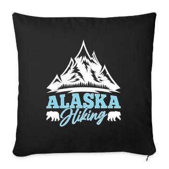 Alaska Randonnée Nature Hikers - Housse de coussin décorative 45 x 45 cm - noir - Devant