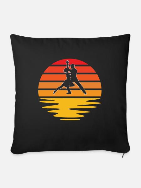Tanzen Retro - Sofakissenbezug 45 x 45 cm - Schwarz