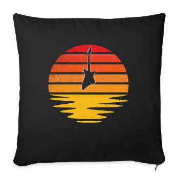 Rock rétro - Housse de coussin décorative 45 x 45 cm - noir - Devant