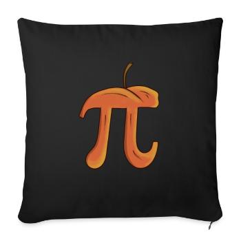 Peach Pi - Drôle de professeur de mathématiques pour le jour de Pi - Housse de coussin décorative 45 x 45 cm - noir - Devant