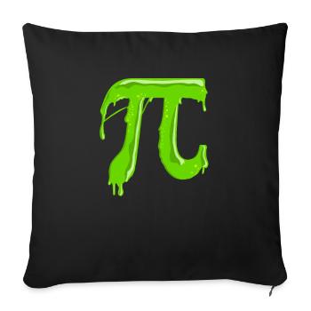 Green Slimy Pi - Funny math teacher for - Sofa pillowcase 17,3'' x 17,3'' (45 x 45 cm) - black - Front