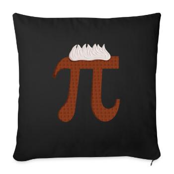 Chocolate Pi - Drôle de professeur de mathématiques pour le Pi Day - Housse de coussin décorative 45 x 45 cm - noir - Devant