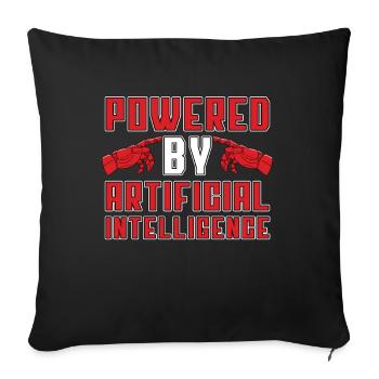 L’intelligence artificielle alimentée par l’intelligence artificielle - Housse de coussin décorative 45 x 45 cm - noir - Devant
