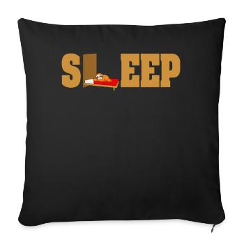 SLEEP Sloth Sleep - Sofa pillowcase 17,3'' x 17,3'' (45 x 45 cm) - black - Front
