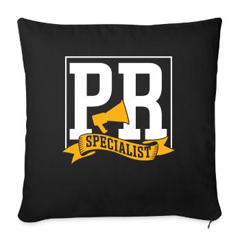 PR Specialist Job Public Relations Profession - Sofa pillowcase 17,3'' x 17,3'' (45 x 45 cm) - black - Front