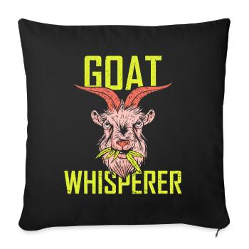 Chèvres Chuchoteur Chèvre Chuchoteur Chèvre Animal - Housse de coussin décorative 45 x 45 cm - noir - Devant