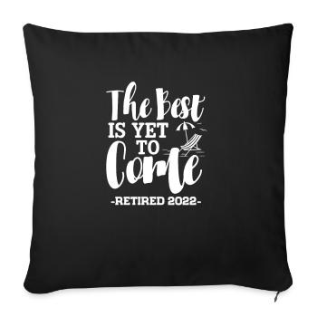 Pension de retraite Pension de pensionné Cadeau de pension de pensionné - Housse de coussin décorative 45 x 45 cm - noir - Devant