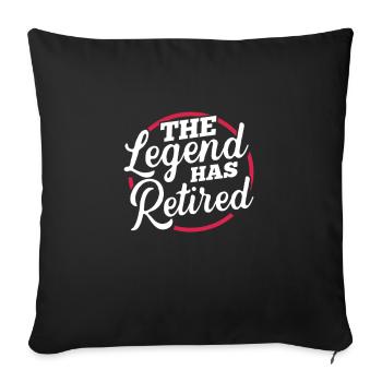 Pension de retraite Pension de pensionné Cadeau de pension de pensionné - Housse de coussin décorative 45 x 45 cm - noir - Devant