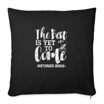 Retirement - Sofa pillowcase 17,3'' x 17,3'' (45 x 45 cm) - black - Front