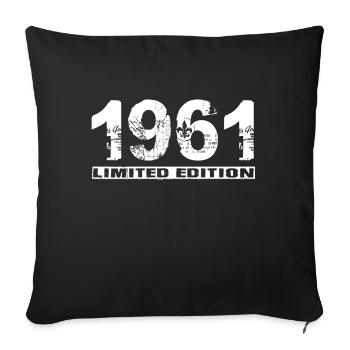 Édition limitée 1961 - Housse de coussin décorative 45 x 45 cm - noir - Devant
