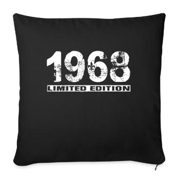 Limited Edition 1968 - Sofa pillowcase 17,3'' x 17,3'' (45 x 45 cm) - black - Front