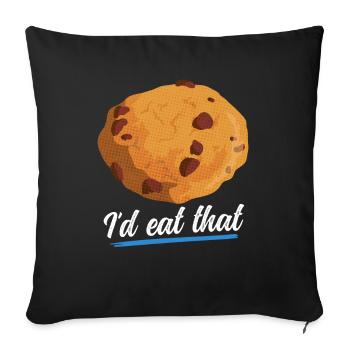 Cookies Cookies Cookie Baking Cookies Cadeau - Housse de coussin décorative 45 x 45 cm - noir - Devant