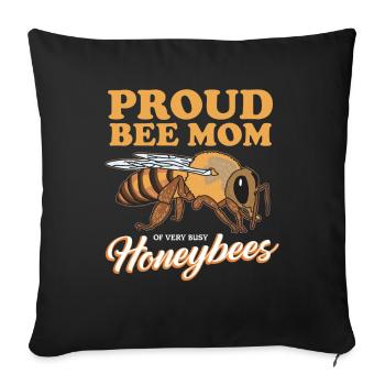 Apiculteurs Apiculteurs | Cadeau apicole d’abeille - Housse de coussin décorative 45 x 45 cm - noir - Devant