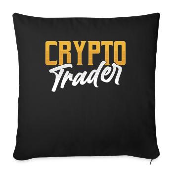Crypto Traders Crypto Trades Trader Trading - Housse de coussin décorative 45 x 45 cm - noir - Devant