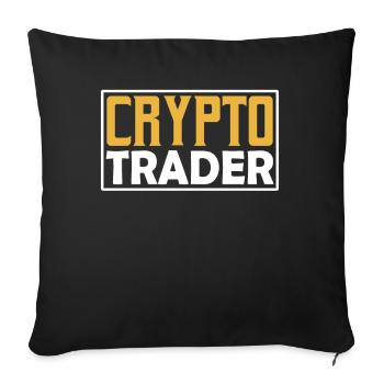 Crypto Traders Trading Crypto Trades Trader - Housse de coussin décorative 45 x 45 cm - noir - Devant