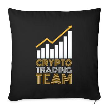 Krypto Trading Team Trader Crypto Traden - Sofakissenbezug 45 x 45 cm - Schwarz - Vorne
