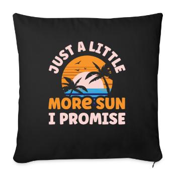 Juste un peu plus de plage promise au soleil - Housse de coussin décorative 45 x 45 cm - noir - Devant