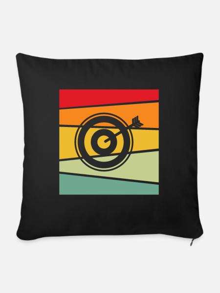 Darts Retro - Sofakissenbezug 45 x 45 cm - Schwarz