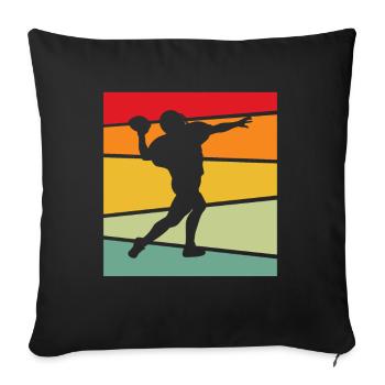 Football Rétro - Housse de coussin décorative 45 x 45 cm - noir - Devant