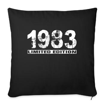 Limited Edition 1983 - Sofa pillowcase 17,3'' x 17,3'' (45 x 45 cm) - black - Front