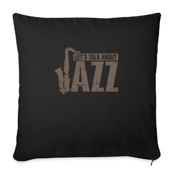 Parlons de Jazz Saxophone Blues - Housse de coussin décorative 45 x 45 cm - noir - Devant