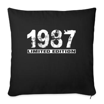 Édition limitée 1987 - Housse de coussin décorative 45 x 45 cm - noir - Devant